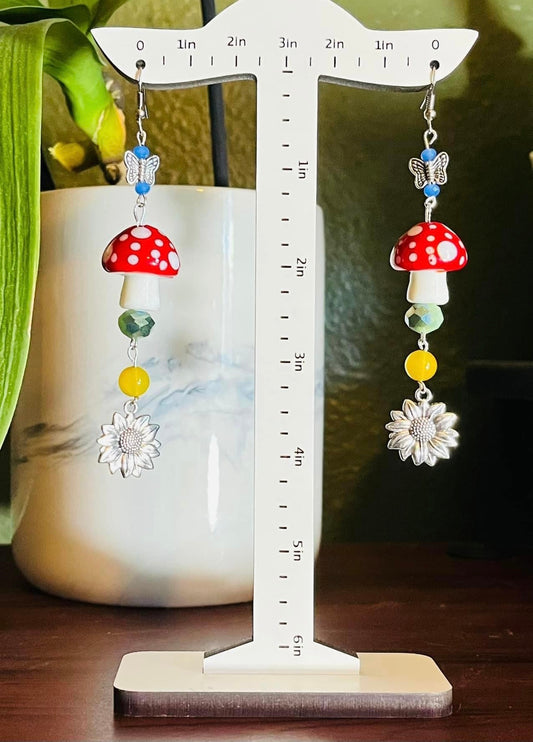 Mushroom Flower Earrings