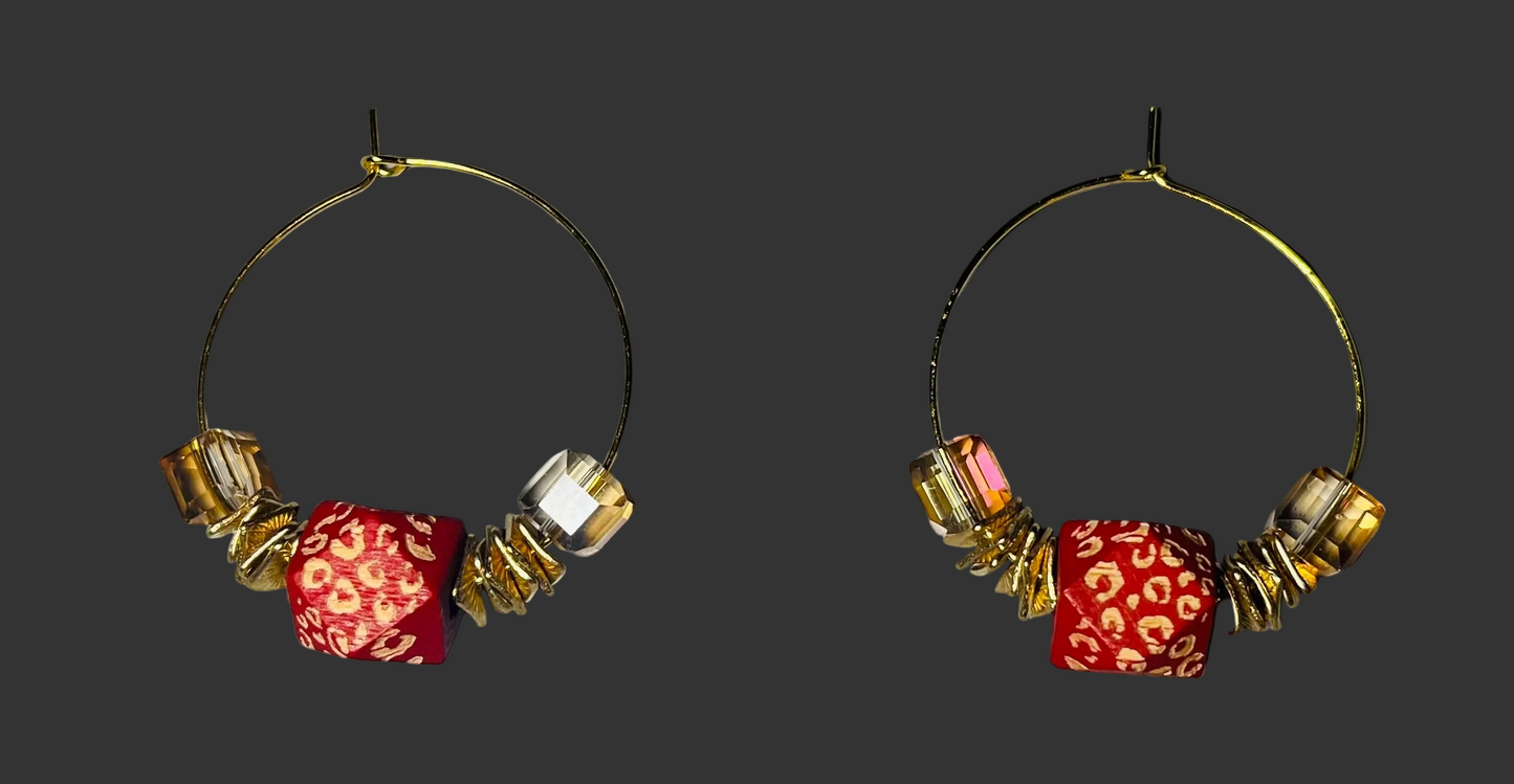 Jungle Love Hoop Earrings in Gold-Tone