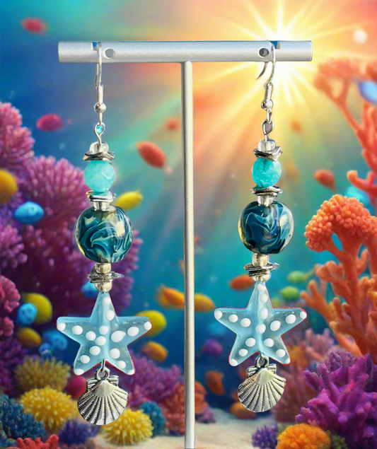 Starfish Shell Ear Art