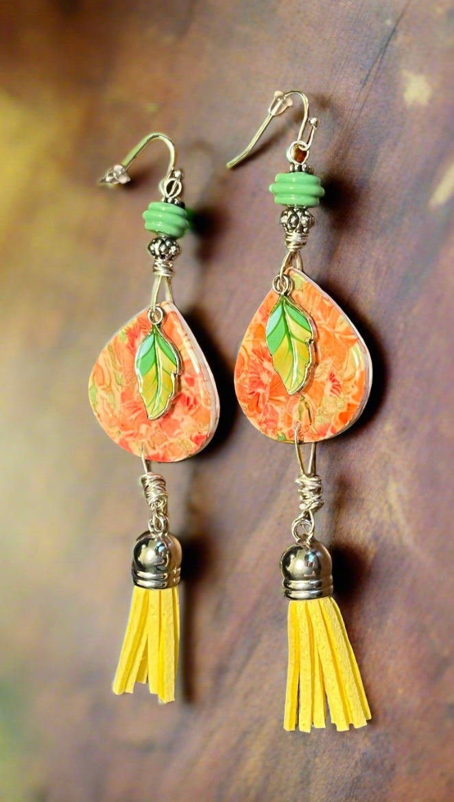 Changing Color Fall Leaves Boho Ear Art