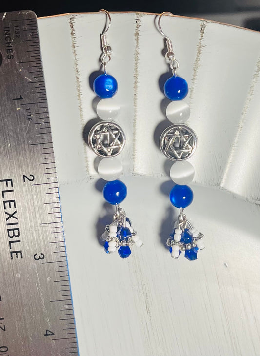 Support Israel Dangle Earrings