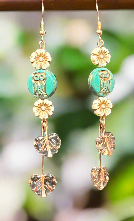 Czech Glass Owl Ear Art