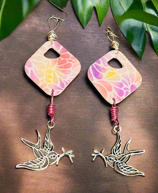 Birds in Flight Ear Art