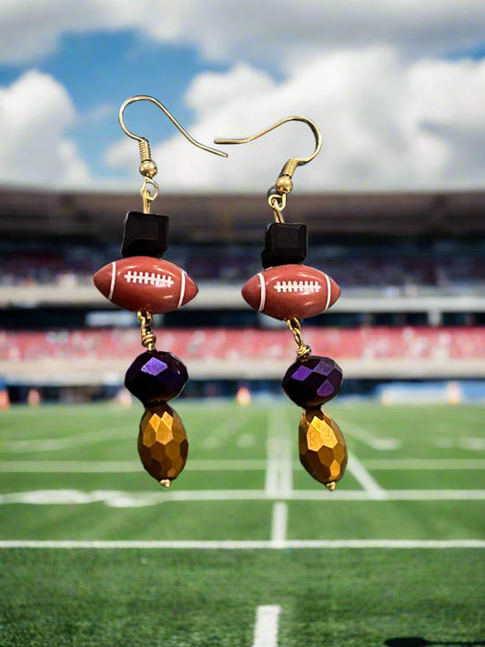 Raven Bling Football Ear Art