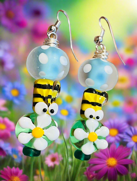 Whimsical Bees Ear Art