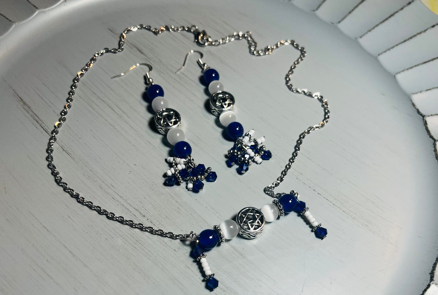 Support Israel Necklace and Earrings Set