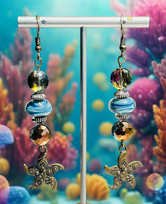 Steampunk Starfish Earrings