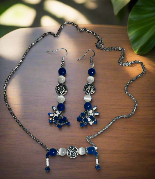 Support Israel Necklace and Earrings Set