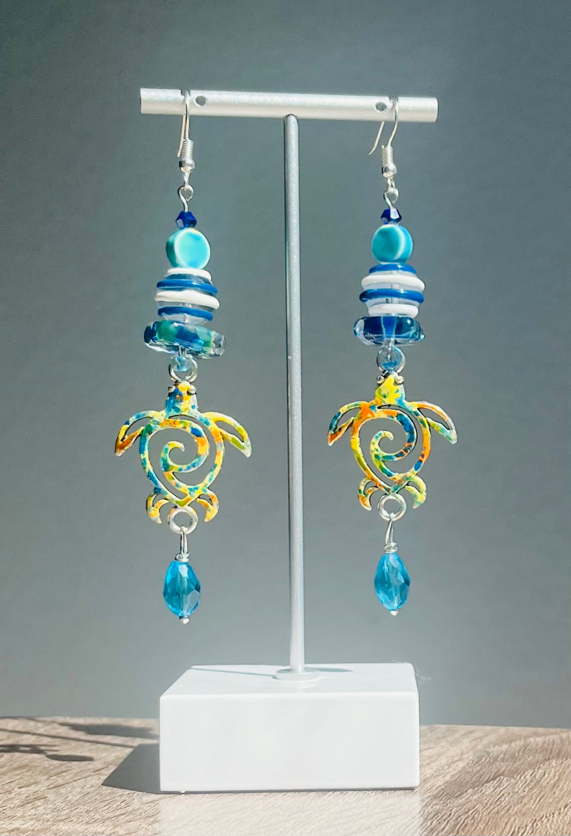 Colorful Sea Turtle Earrings