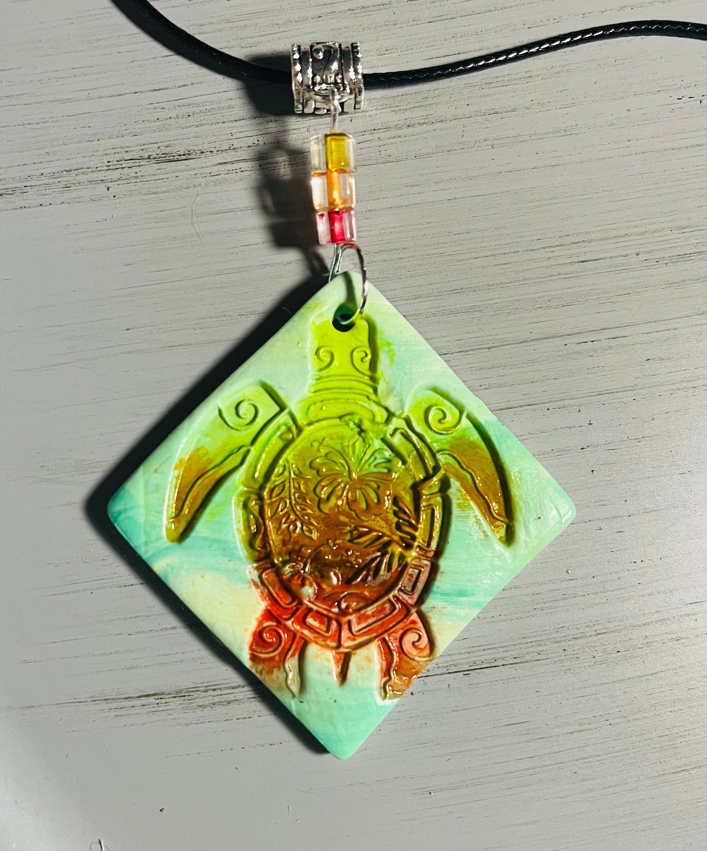 Sunset Sea Turtle Necklace