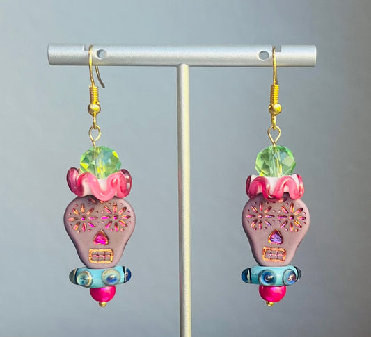 Day of the Dead Sugar Skull Earrings