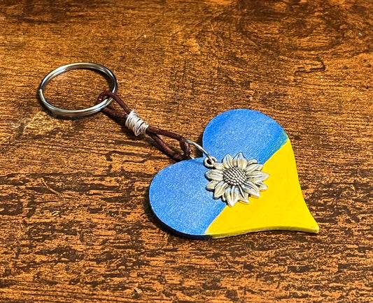 Support Ukraine Keychain for a cause Purse Dangle Art
