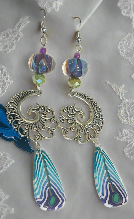 Pretty Peacock Earrings