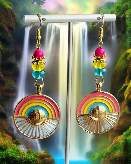 Sun Rainbow Ear Art