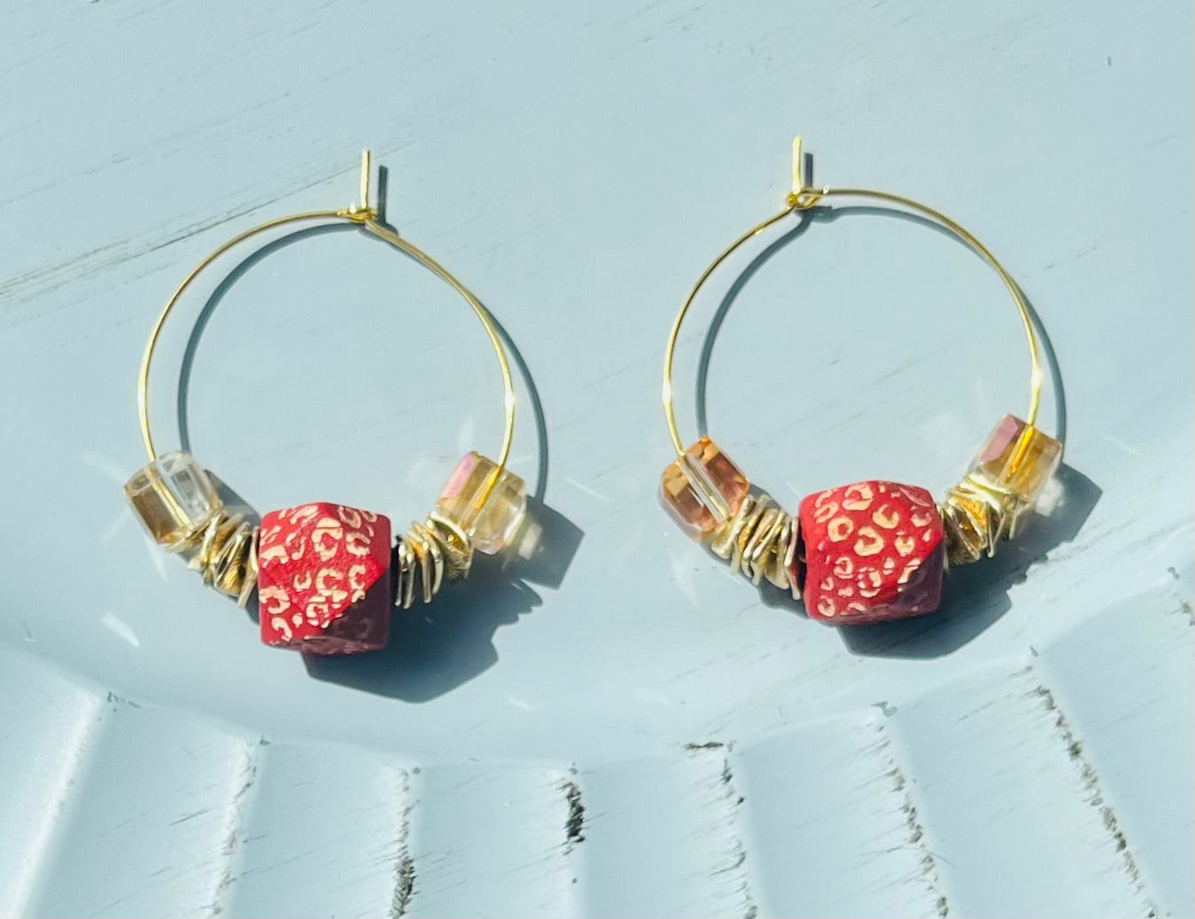 Jungle Love Hoop Earrings in Gold-Tone