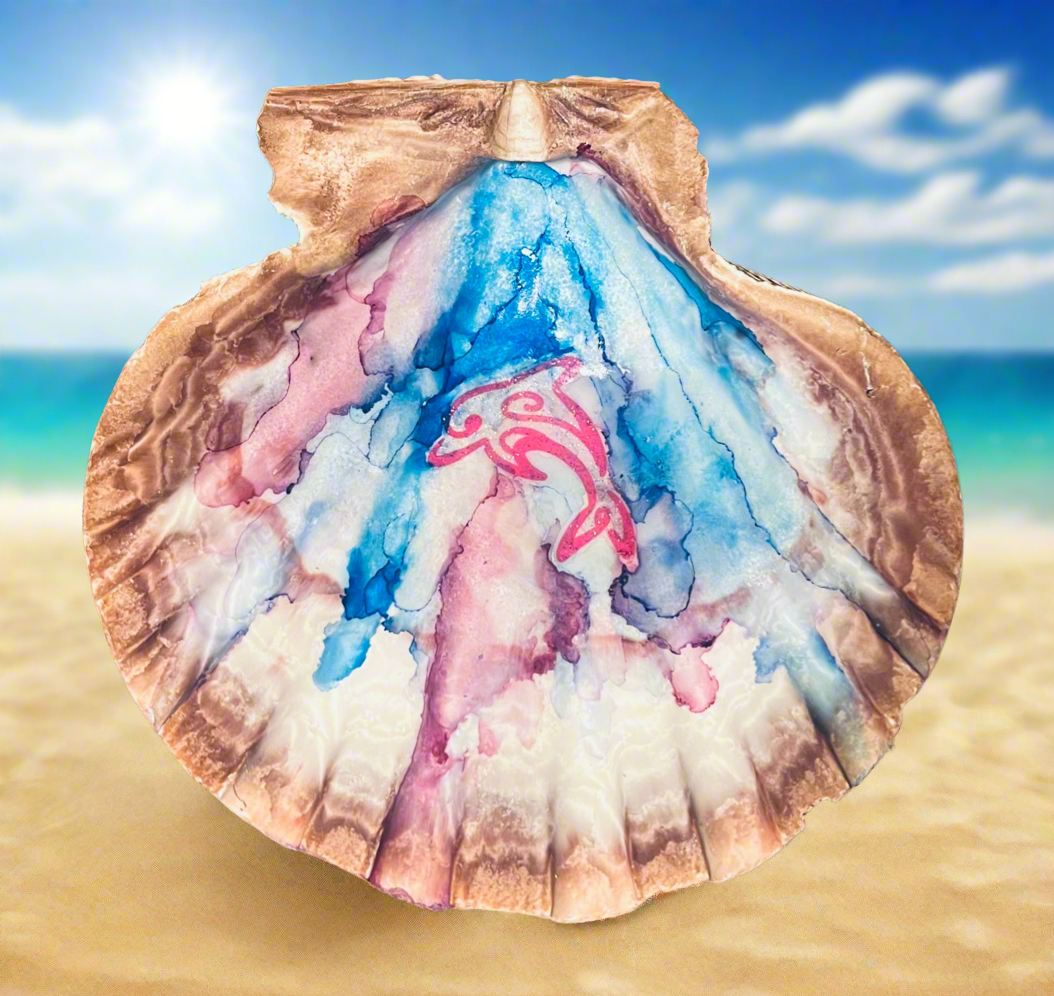 Dolphin Shell Art