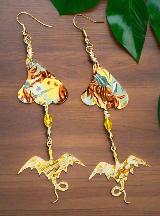 Patina Dragon Ear Art