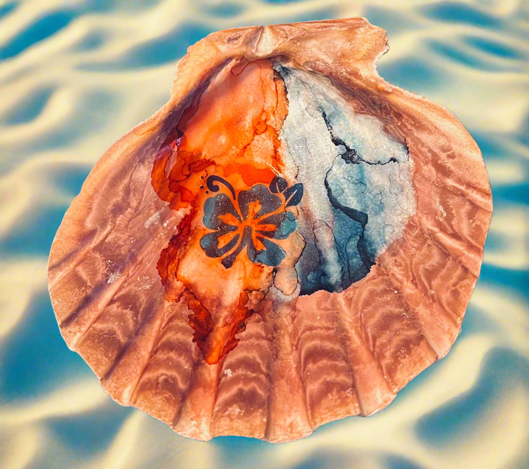 Hibiscus Shell Art