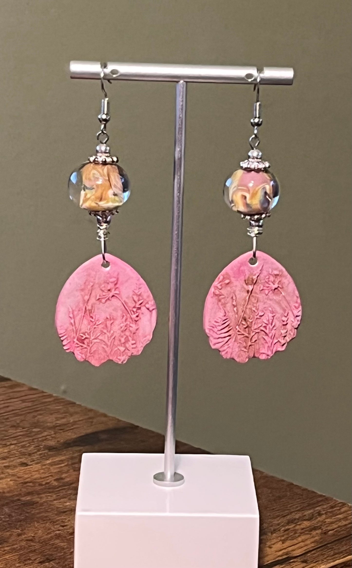 Pink Meadow Ear Art