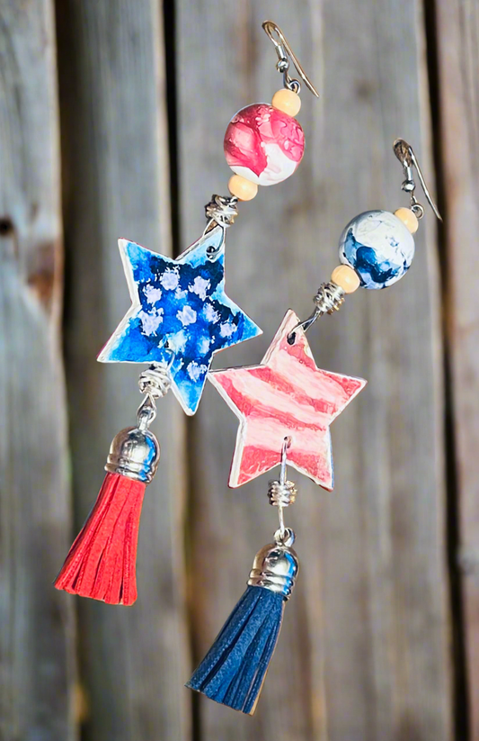 Patriotic Star Tassel Ear Art