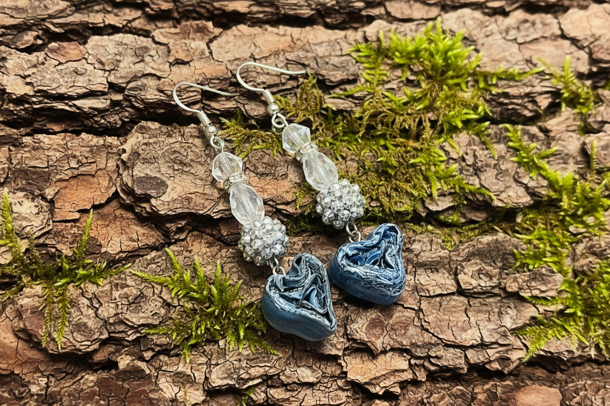 Denim and Diamonds Ear Art