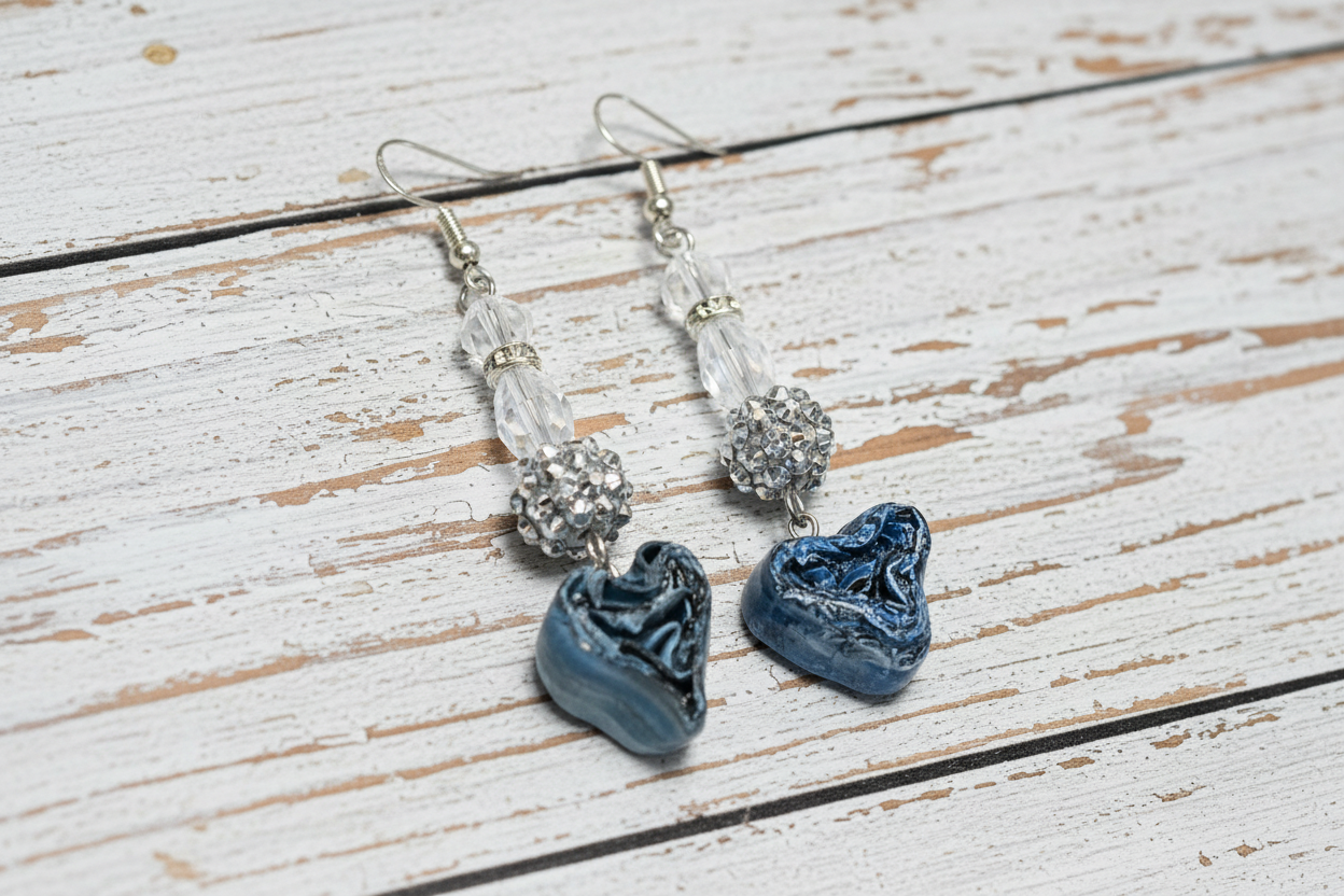 Denim and Diamonds Ear Art