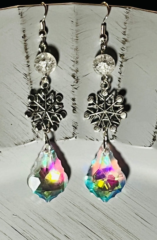 Ice Princess Dangle Crystal Earrings