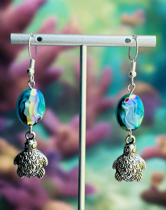 Ocean Sea Turtle Ear Art