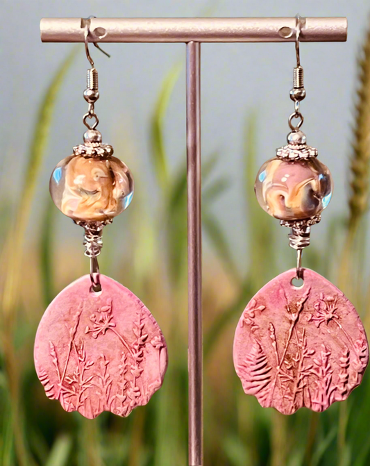 Pink Meadow Ear Art