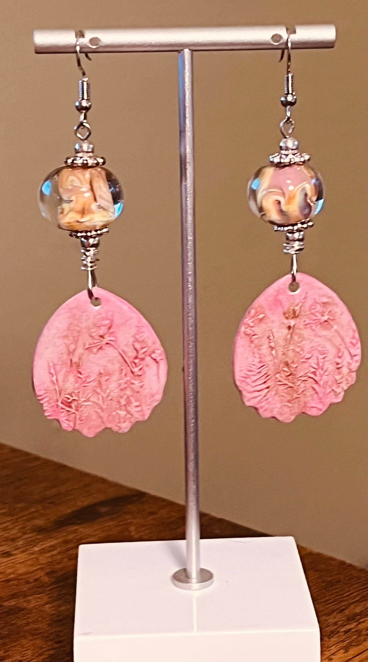Pink Meadow Ear Art
