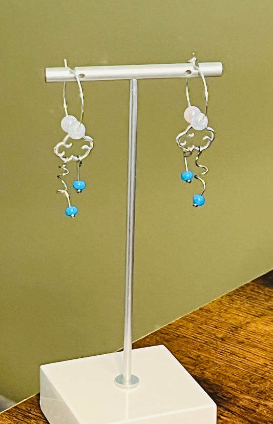 Cloud Hoops Ear Art